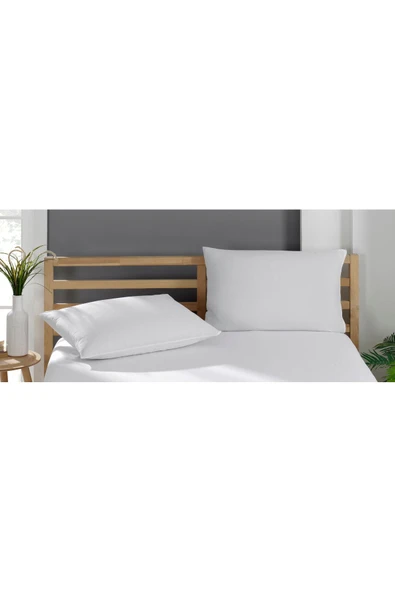Pamuklu Beyaz Yastık Kılıfı 2 Adet 50x70 Cm