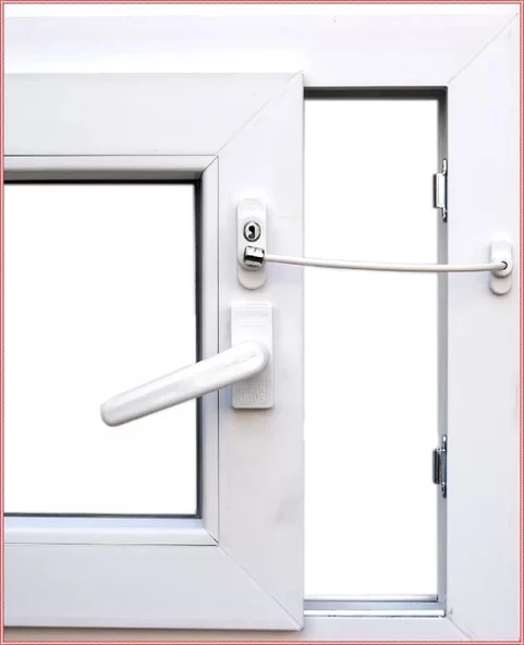 Anahtarlı Halatlı Pvc Kapı Pencere Emniyet Kilidi - 4