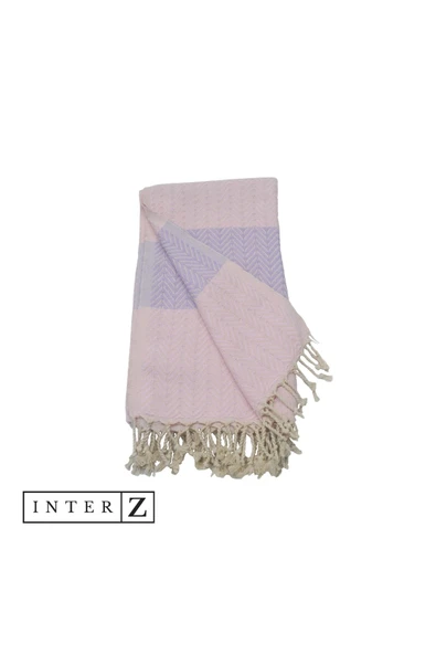 %100 Pamuk Plaj Havlusu, Xxl 100x180cm, Marmaris, Pembe Lila - 3