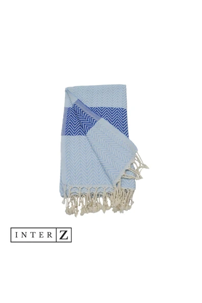 %100 Pamuk Plaj Havlusu, Xxl 100x180cm, Marmaris, Gök Mavisi - 3