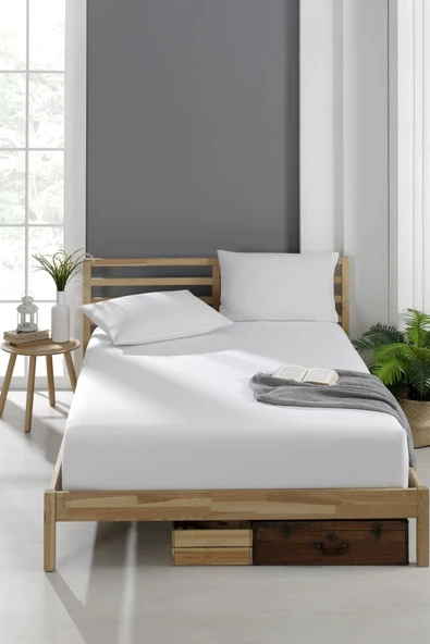 Battal Boy Ranforce 57 Tel Lastikli Çarşaf Seti 180x200 (2 Yastık Kılıfı Dahil)