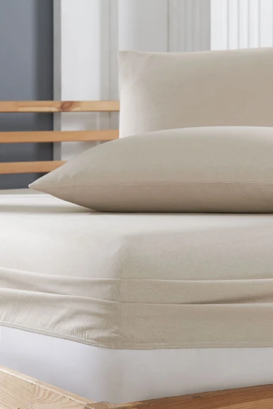 Pamuklu Ranforce Kumaş Lastikli Fitted Yastıklı Çarşaf Seti (Tüm Ebatlar) - 2