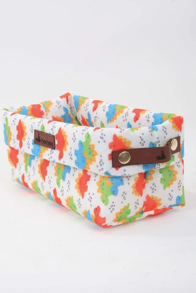 Horose Çok amaçlı Çocuk Odası Sepeti Seti 2 adet Sepet Dinazor Desenli - 2