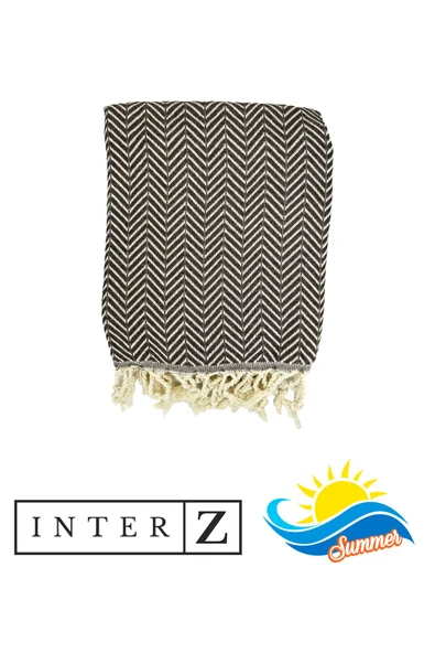 Pamuklu Plaj Havlusu Xxl 100x180cm Marmaris Koyu Kahverengi ürün görseli