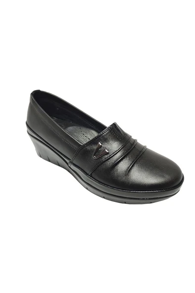 Scavia 244-25 Hakiki Deri Dolgu Topuk Anatomik Kadın Ayakkabı