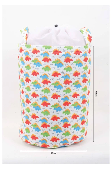 Horose Dinazor Desenli Çok Amaçlı Çamaşır Sepeti