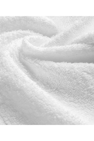 3'lü Set Beyaz %100 Pamuk El Havlusu 50x90 Cm, Otel Havlusu - 6