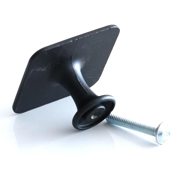 10 Adet Klas Kulp Düğme Mat Siyah Mobilya Mutfak Dolabı Çekmece Dolap Kapak Kulpu Kulbu Kulb Metal - Resim 5