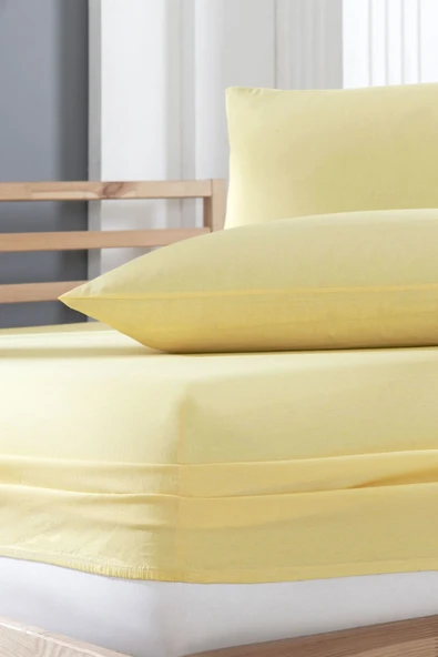 Pamuklu Ranforce Kumaş Lastikli Fitted Yastıklı Çarşaf Seti (Tüm Ebatlar) - 2