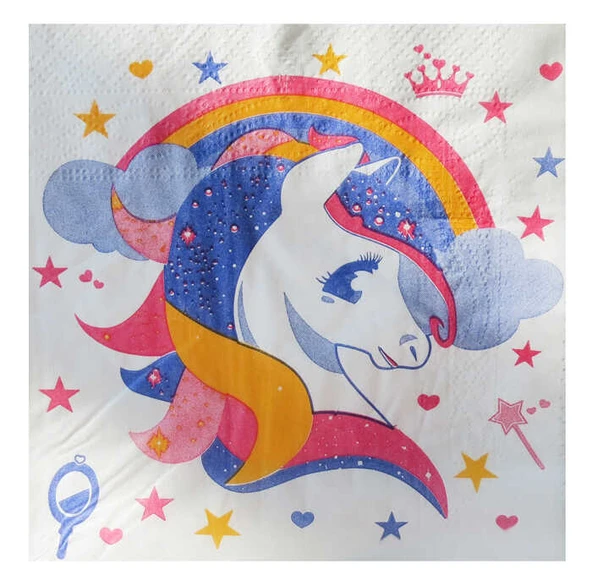 PEÇETE UNICORN ÇİÇEKLİ 20 ADET