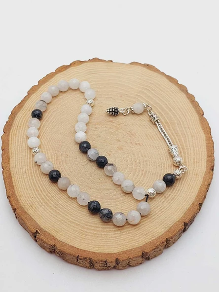 Beril (Rutil Kuvars) Taşı Üst Segment Faset Kesim 33lük Tesbih 8mm (36515) - Resim 3