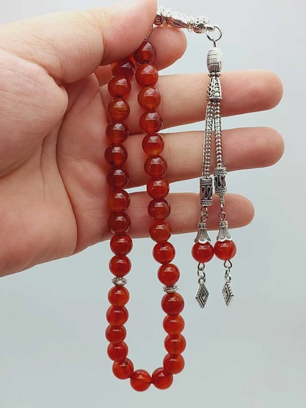 Yemen Akik Taşı Tesbih 33Lük 8mm (55998) - Resim 5