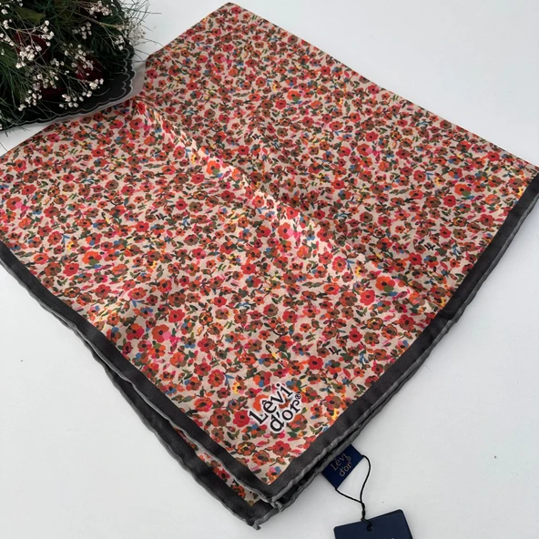 Levi'dor Kristal Eşarp Yeni Sezon Efsane Çiçek Desen LTK9012