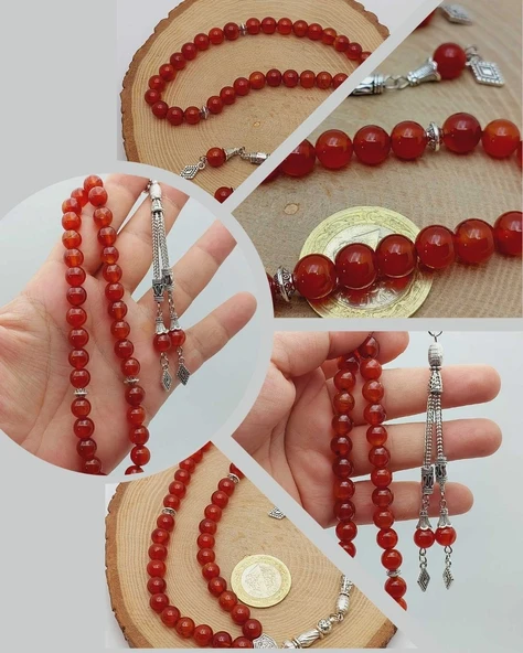 Yemen Akik Taşı Tesbih 33Lük 8mm (55998) ürün görseli