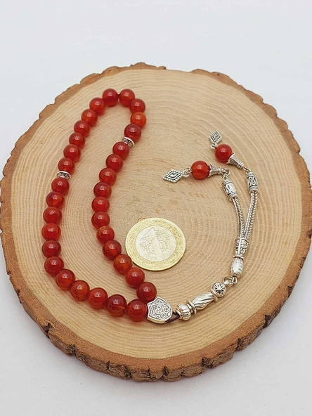 Yemen Akik Taşı Tesbih 33Lük 8mm (55998) - Resim 6