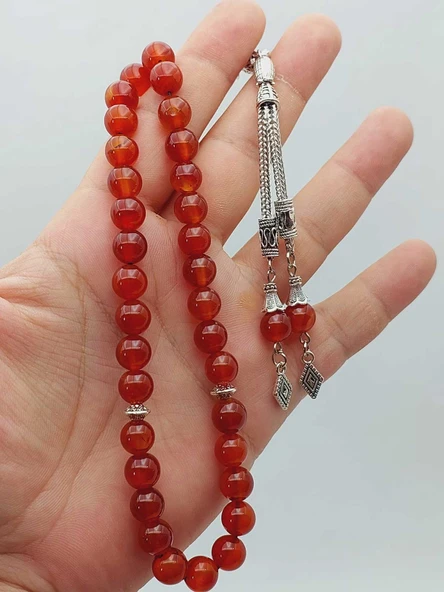 Yemen Akik Taşı Tesbih 33Lük 8mm (55998) - Resim 2