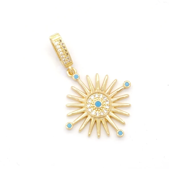 Ajda Charm Çelik Altın Kaplama Kadın Güneş Model-CHR-117 - Resim 3