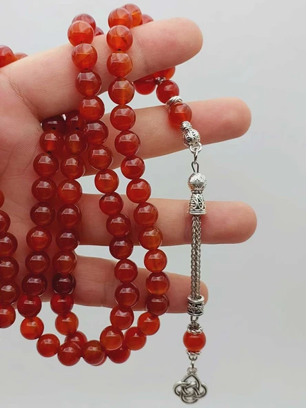 Yemen Akik Taşı 99luk Tesbih 8mm (55998) - Resim 3