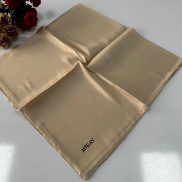Miray Düz Kristal Eşarp Krem LTA0517