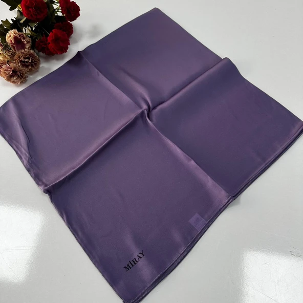 Miray Düz Kristal Eşarp Koyu Lila LTA0526