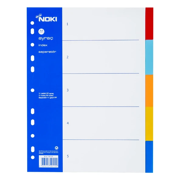 Noki Ayraç Seperatör 5 Renk (59115) ürün görseli