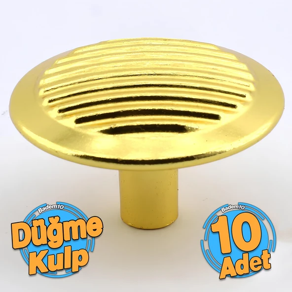 10 Adet Prizma Yuvarlak Kulp Mobilya Mutfak Dolabı Çekmece Dolap Kulplar Kapak Kulp Kulbu Metal Gold
