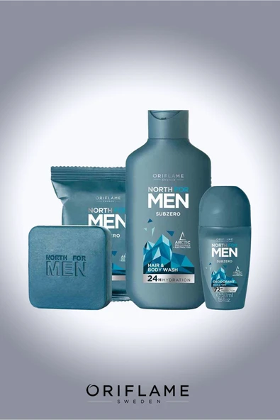 ORİFLAME 3'lü Set Subzero Saç Ve Vücut Şampuanı+subzero Sabun+subzero Roll-on Deodorant