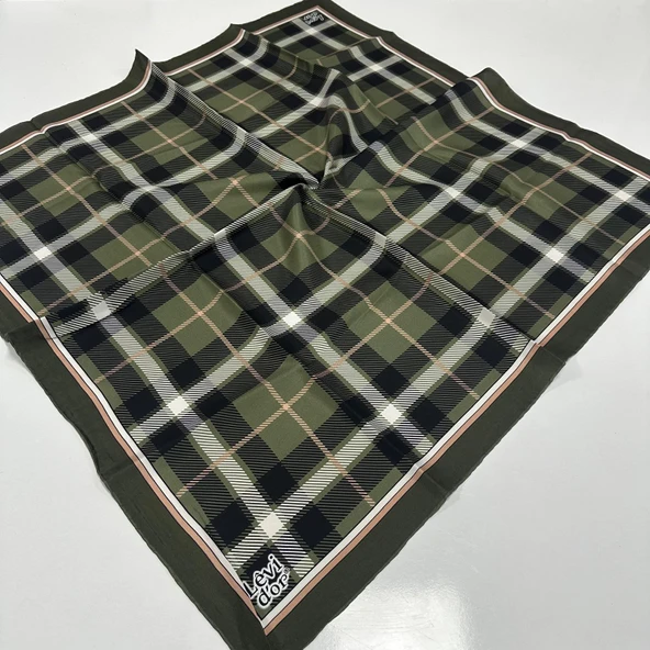 Levidor Twill İpek Eşarp Haki 2024-2025 Sezon IPKS0116