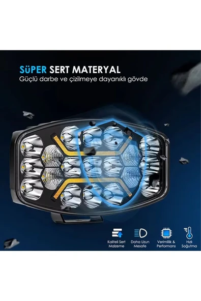 ASTRALED  240W  Offroad 12-24 Volt Oval Spot Far Oto Çalışma Lambası ATV Traktör - 5