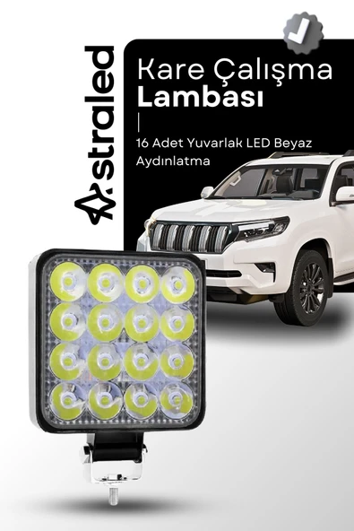 ASTRALED  12-24V 16 LED Offroad ATV Kamyon Tır Traktör İş Makinesi