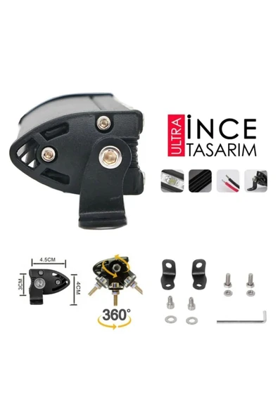 ASTRALED  360watt Çift Renk Sarı Beyaz 95 Cm 2 Sıra Offroad Led Bar Atv Uyumlu - Resim 6