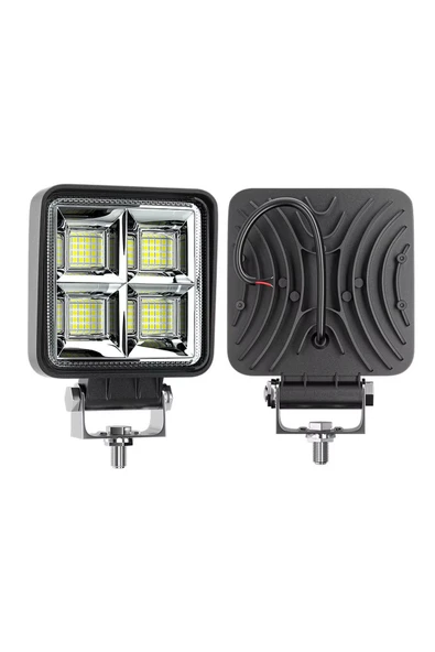 ASTRALED  144W 12-24 Volt Kare Spot Far Oto Çalışma Lambası ATV Kamyon Tır Traktör Offroad - 3