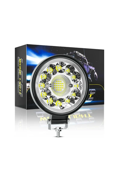 ASTRALED  33LED 12-24 Volt Yuvarlak Spot Far Oto Çalışma Lambası ATV Kamyon Tır Traktör Offroad - 2