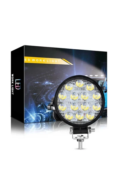 ASTRALED  72W 12-24 Volt Yuvarlak Spot Far Oto Çalışma Lambası ATV Kamyon Tır Traktör Offroad - 2