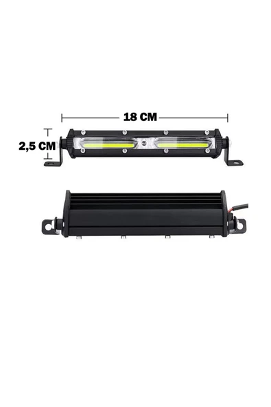 ASTRALED  18W 15 cm COB LED Off Roan LED Bar ATV Kamyon Tır Traktör İş Makinesi - 4