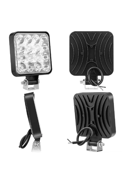 ASTRALED  16 LED 12-24 Volt Beyaz Spot Far Oto Çalışma Lambası ATV Kamyon Tır Traktör Offroad - 2
