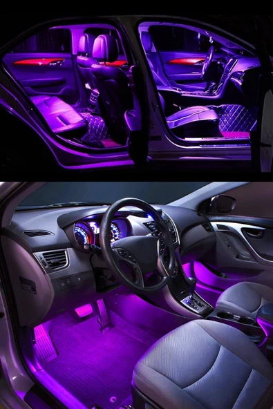 ASTRALED  Çakmaklık Girişli RGB Ayak Altı Led Sese Duyarlı Led Müziğe Duyarlı 12 Led - 3