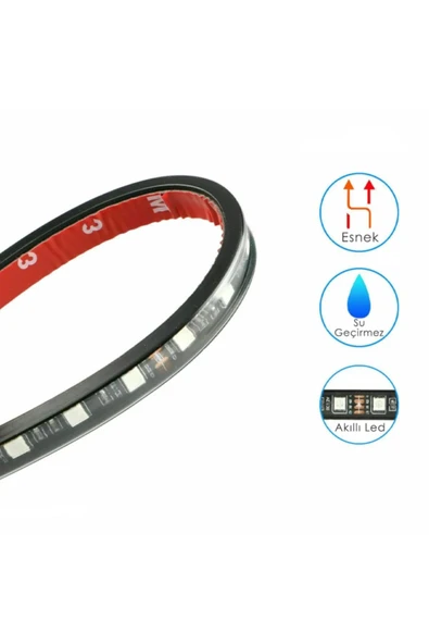 ASTRALED  Çakmaklık Girişli RGB Ayak Altı Led Sese Duyarlı Led Müziğe Duyarlı 12 Led - 6