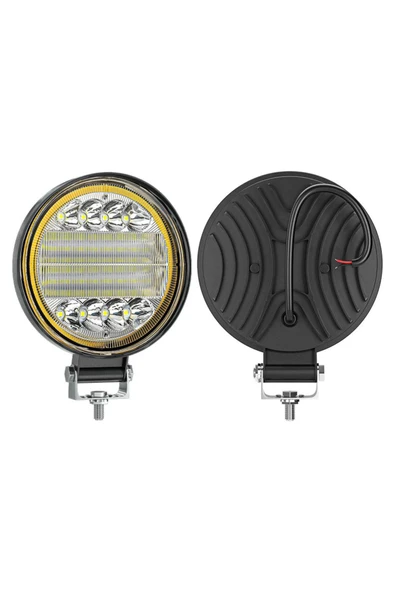 ASTRALED  2 Adet 72W 12-24 Volt Yuvarlak Angel Spot Far Oto Çalışma Lambası ATV Kamyon Tır Traktör Offroad - 3