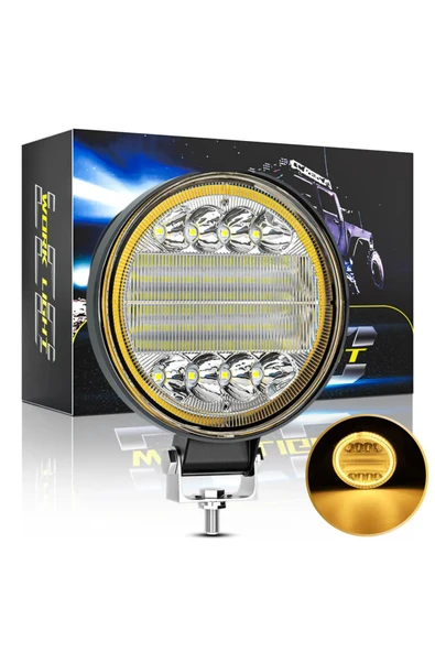 ASTRALED  2 Adet 72W 12-24 Volt Yuvarlak Angel Spot Far Oto Çalışma Lambası ATV Kamyon Tır Traktör Offroad - 2