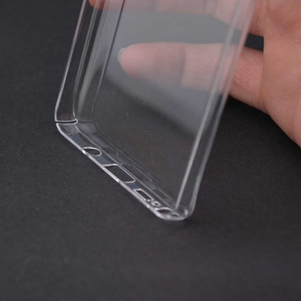 Samsung Galaxy S6 Kılıf Şeffaf Sert Silikon Kapak - 7
