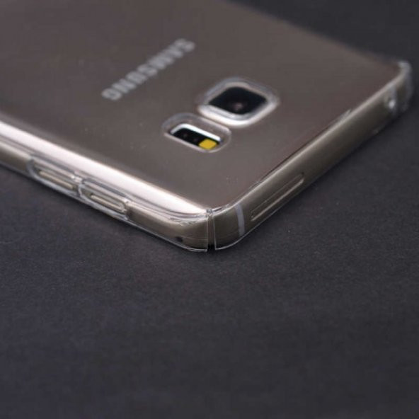 Samsung Galaxy S6 Kılıf Şeffaf Sert Silikon Kapak - 10