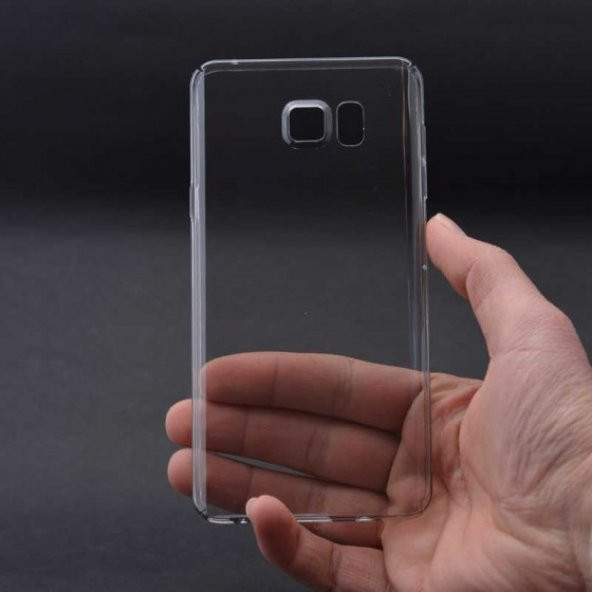 Samsung Galaxy S6 Kılıf Şeffaf Sert Silikon Kapak - 11