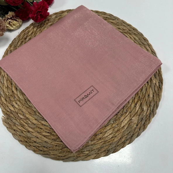 Piramit Kehribar Eşarp Şeker Pembe LTP0208