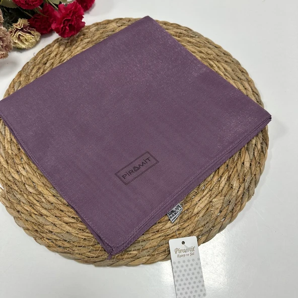Piramit Kehribar Eşarp Mor LTP0210