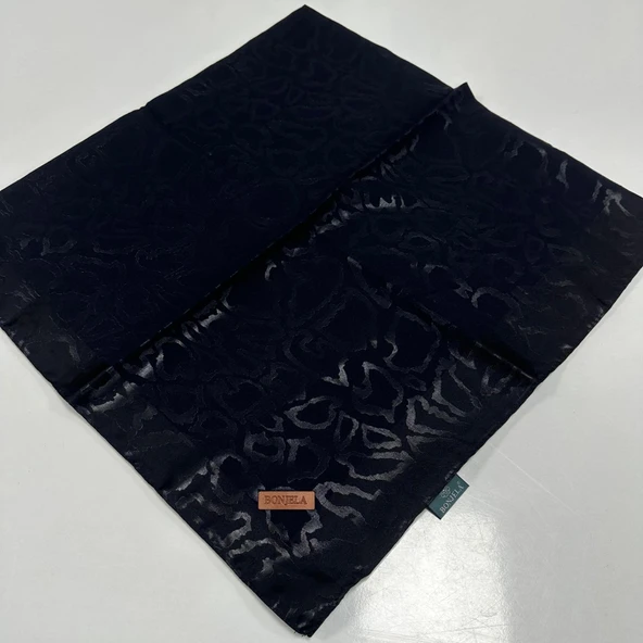Bonjela Lento Eşarp Leopar Desen Lacivert LNT0241
