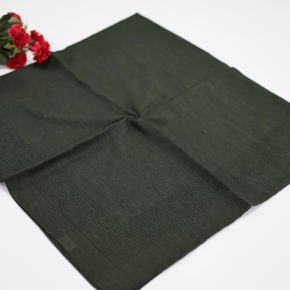 Miray 120 cm Pano Pamuk Eşarp Koyu Zümrüt BYA0119