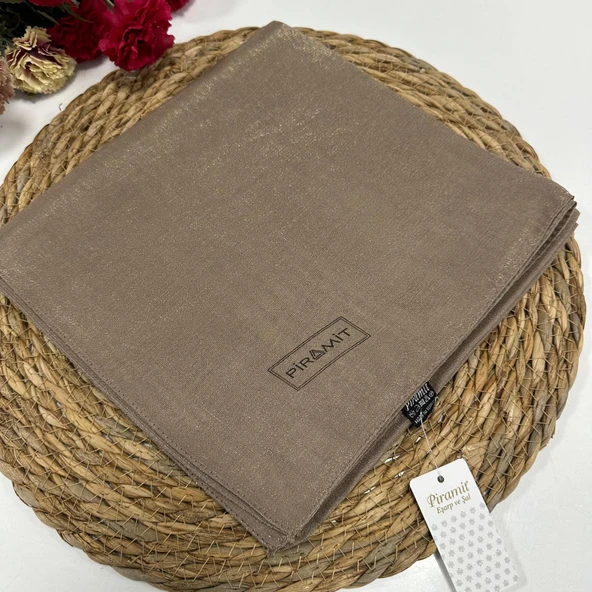 Piramit Kehribar Eşarp Koyu Mocha LTP0215