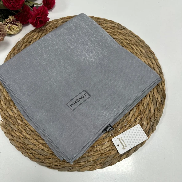 Piramit Kehribar Eşarp Açık Gümüş LTP0229