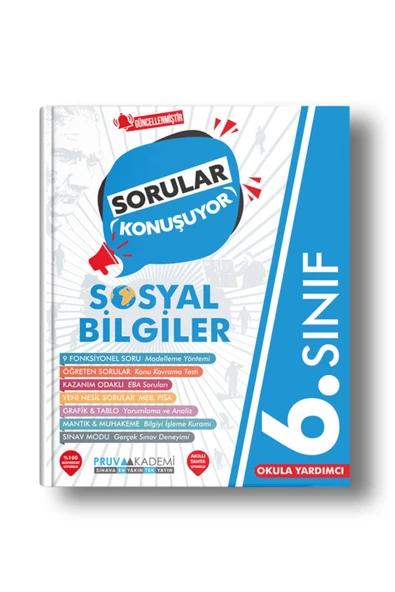 Pruva Akademi 6 .Sınıf Sosyal Bilgiler Sorular Konuşuyor